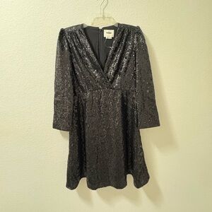 Kate Spade New York Glitzy Ritzy all over sequin black dress. Size 8. EUC